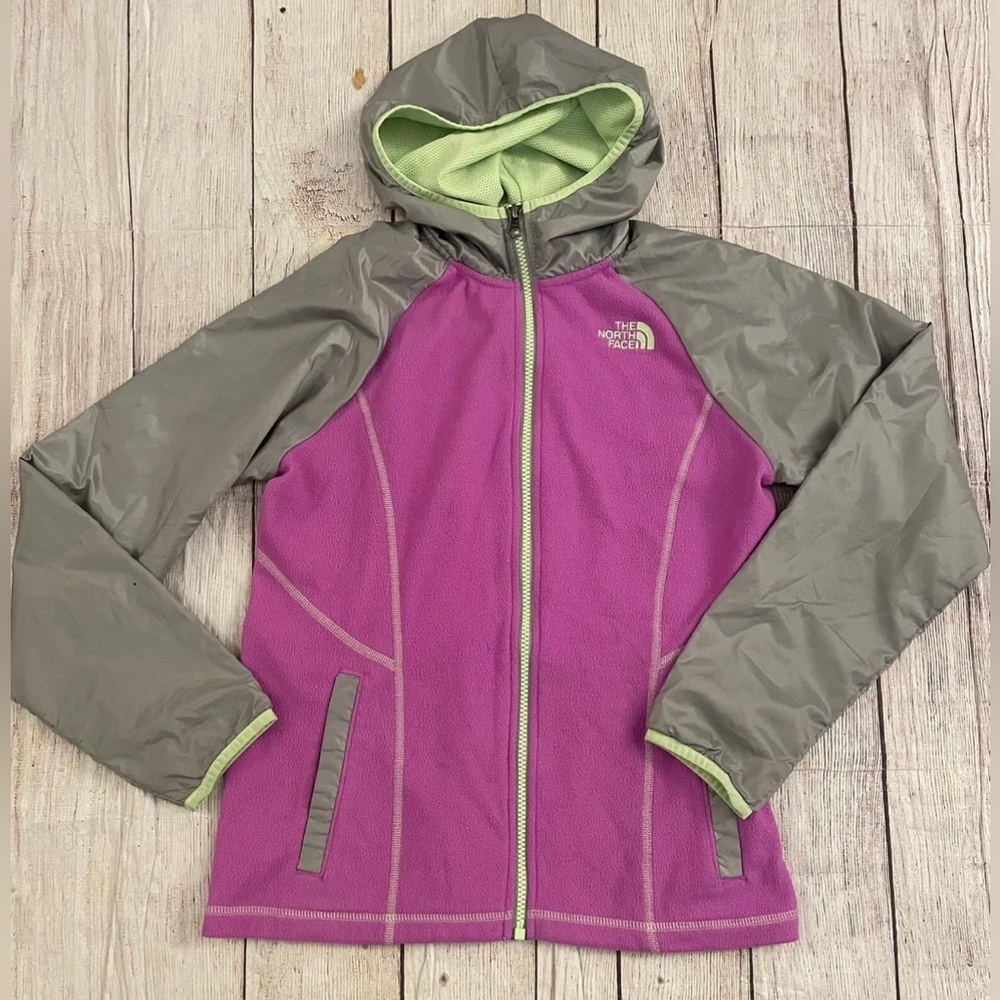 North Face Girls Size Large (14/16) Purple/Lavender Fleece Jacket